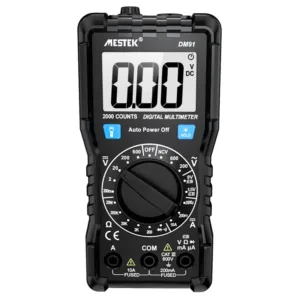 Professional digital multimeter with 2000μA DC current minimum.