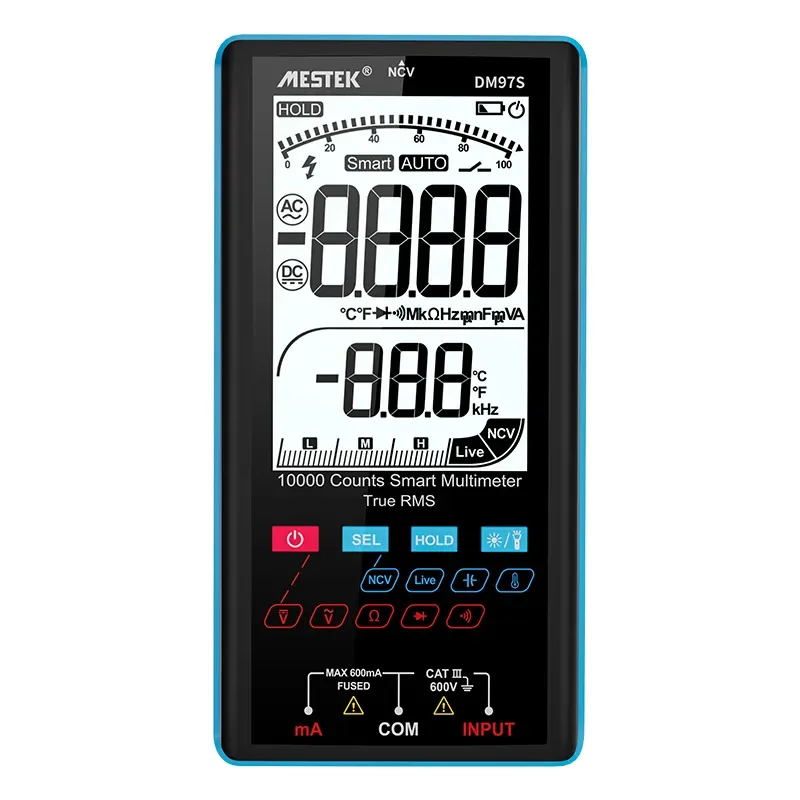DM97S TRMS Smart Digital Multimeter with Smart Range and 10000 Counts