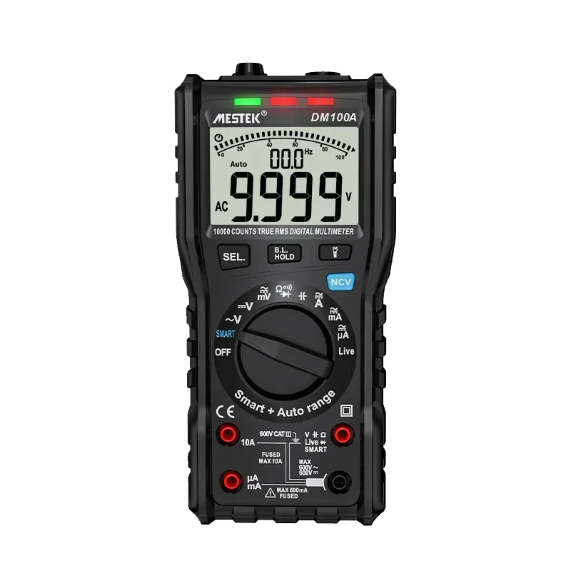 DM100A high-sensitivity TRMS multimeter with True-RMS and voltage detection