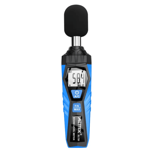 Sound level meter SL720 with easy-to-read backlit display and A&C weighting functionality.