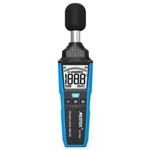 Sound level meter SL720A with a large backlit display, A&C weighting for accurate measurements.