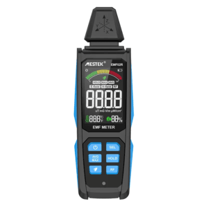 Electromagnetic Radiation Detector EMF02R display and user interface, suitable for industrial and laboratory use.