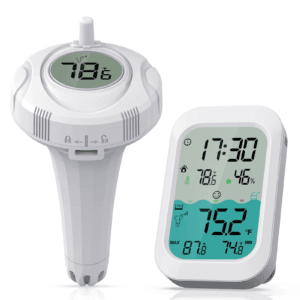 Swimming pool temperature meter is divided into two devices: detection and testing