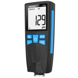 Coating thickness gauge CT02 displays the device appearance and screen design.