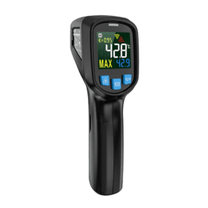 he IR03A non-contact infrared thermometer offers accurate temperature measurements from -50°C to 400°C (-58°F to 752°F) with adjustable emissivity.