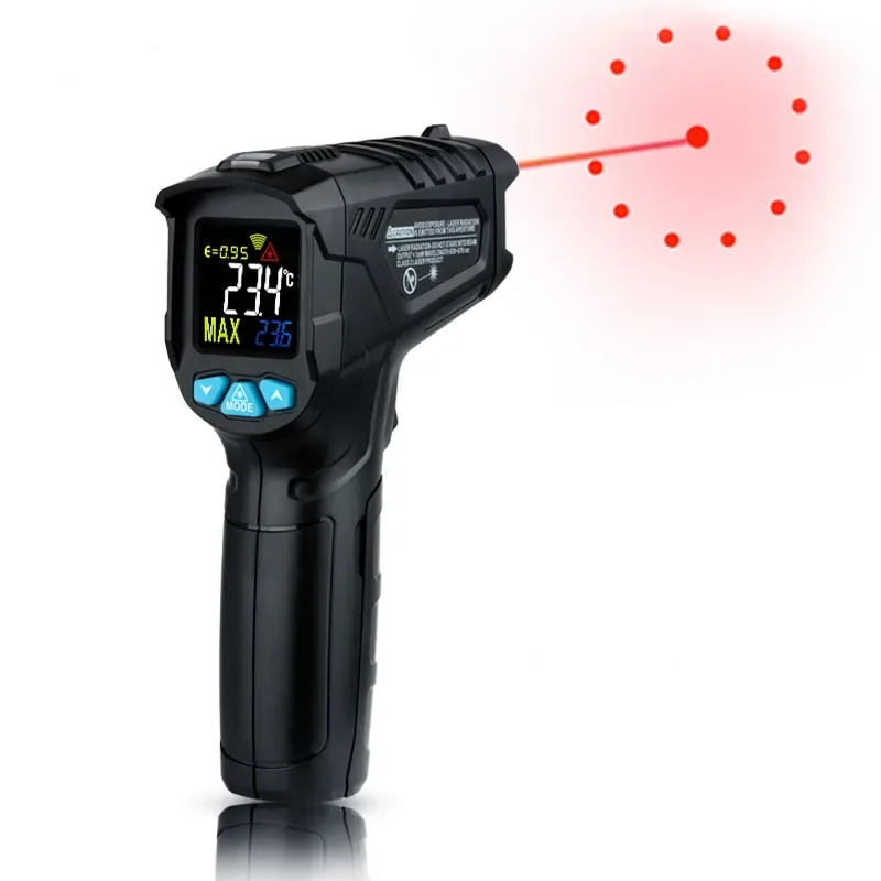 IR01A infrared thermometer with a lightweight design, weighing only 106g for easy portability.