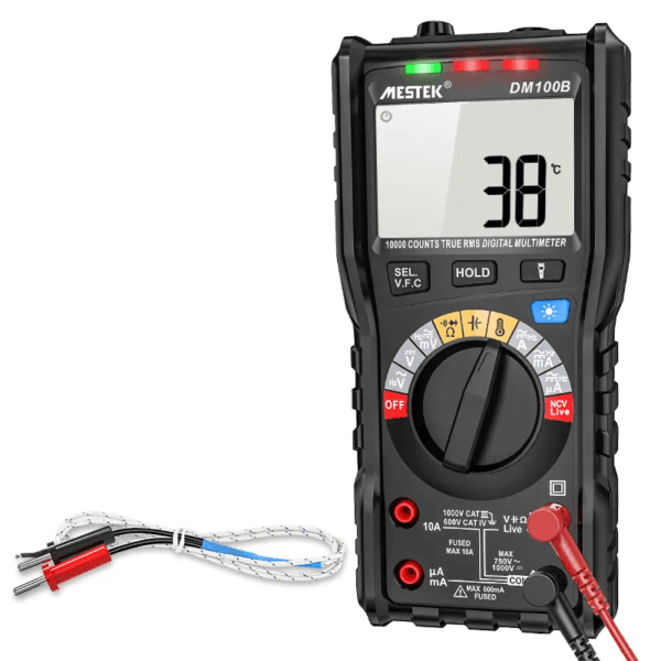 Non-contact voltage detection and fire line recognition on DM100B