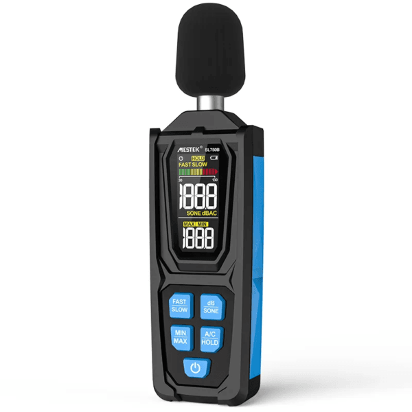 Noise meter SL750B features A&C weighting, making it ideal for a wide range of sound measurements.