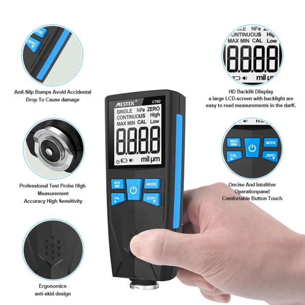 Coating thickness gauge CT02 component details
