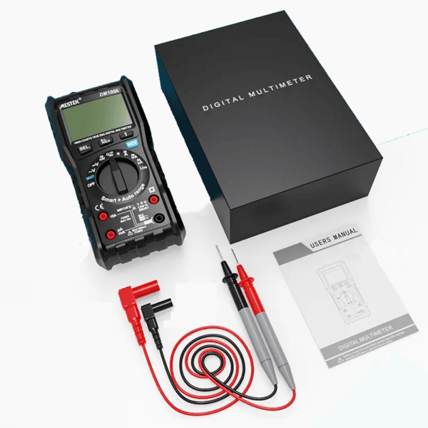 Fuse warning and adjustable voltage range of DM100A multimeter