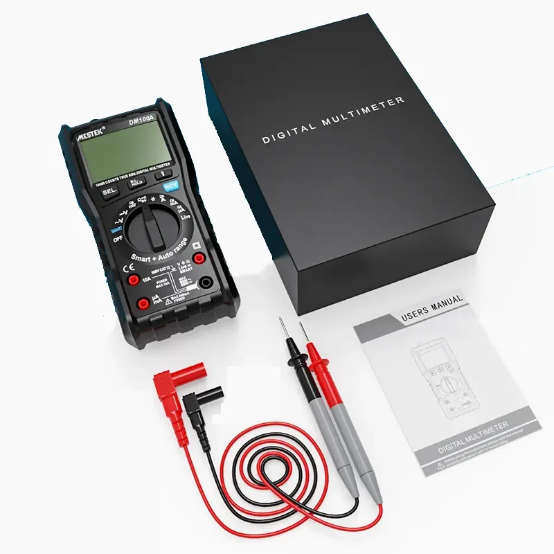Fuse warning and adjustable voltage range of DM100A high-sensitivity TRMS multimeter