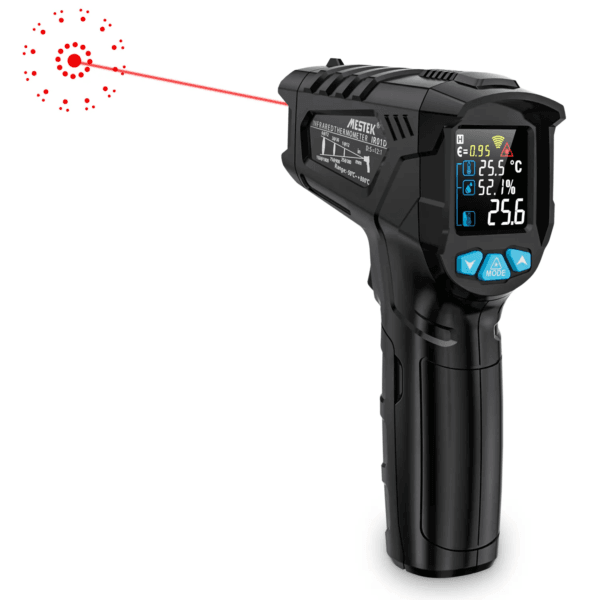 IR01D infrared thermometer with ultra-fast response time of just 0.5 seconds for quick readings.