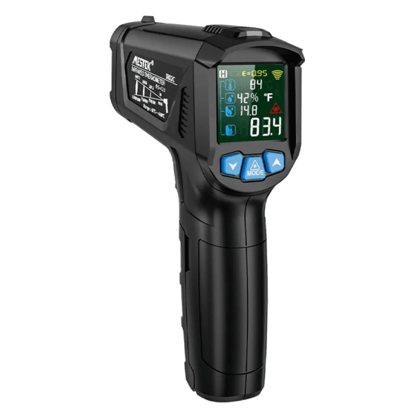 The IR02B infrared thermometer offers a wide measurement range from -50°C to 800°C (-58°F to 1472°F), making it versatile for various applications.