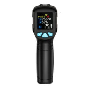 IR01C infrared thermometer with a wide temperature range of -50~550°C and an easy-to-read LCD display.