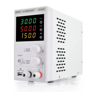 Front view of DC Power Supply DP305MF showcasing its single output switch and 4-digit display