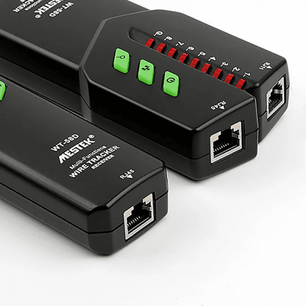 Close-up of Wire Tracker WT58D connectors