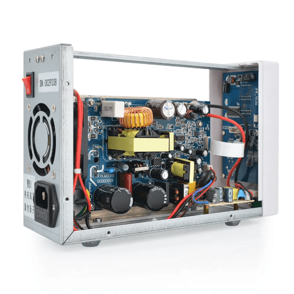 Internal structure of DC Power Supply DP305MF showing components and design for efficient power output