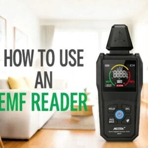 The image illustrates how to use an EMF reader.