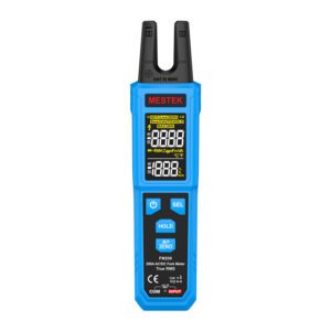 The image shows the Mestek Clamp meter FM200.