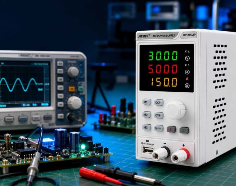 programmable DC power supply for electrics testing.